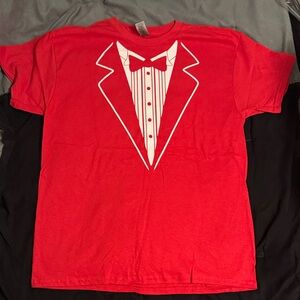 Gildan Red Tuxedo Graphic Tee